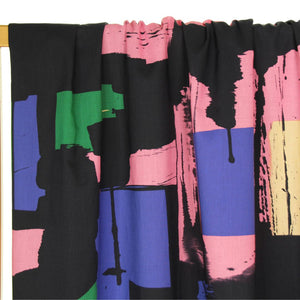 Atelier Jupe - Colour Block Black Cotton Fabric