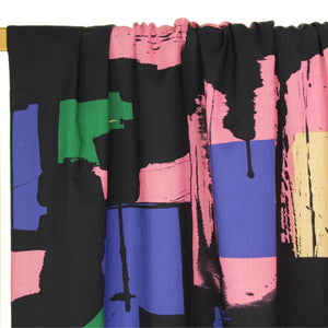 Atelier Jupe - Colour Block Black Cotton Fabric