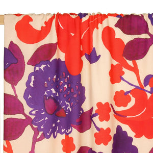 Atelier Jupe - Purple And Red Flower Cotton Fabric