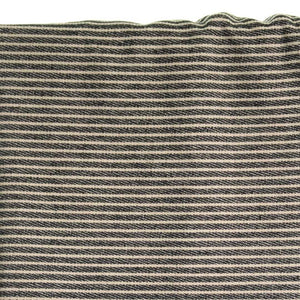Atelier Jupe - Striped Cotton Blend Denim Fabric - Graphite and Natural - Priced per 0.5 metre
