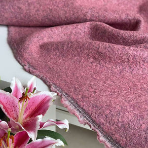 Double Faced Splittable Wool Deadstock Fabric - Dusty Pink - Priced per 0.5 metre