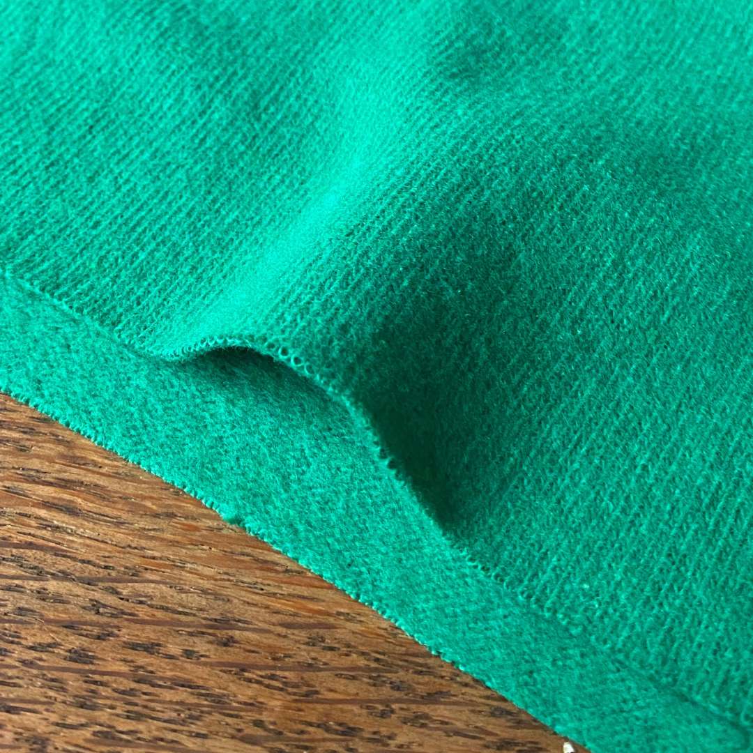 Fine Cotton Blend Knit Fabric - Emerald Green