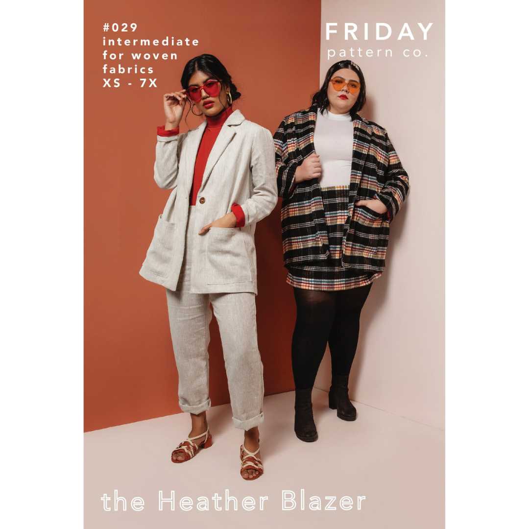 The Heather Blazer Sewing Pattern by Friday Pattern Co.