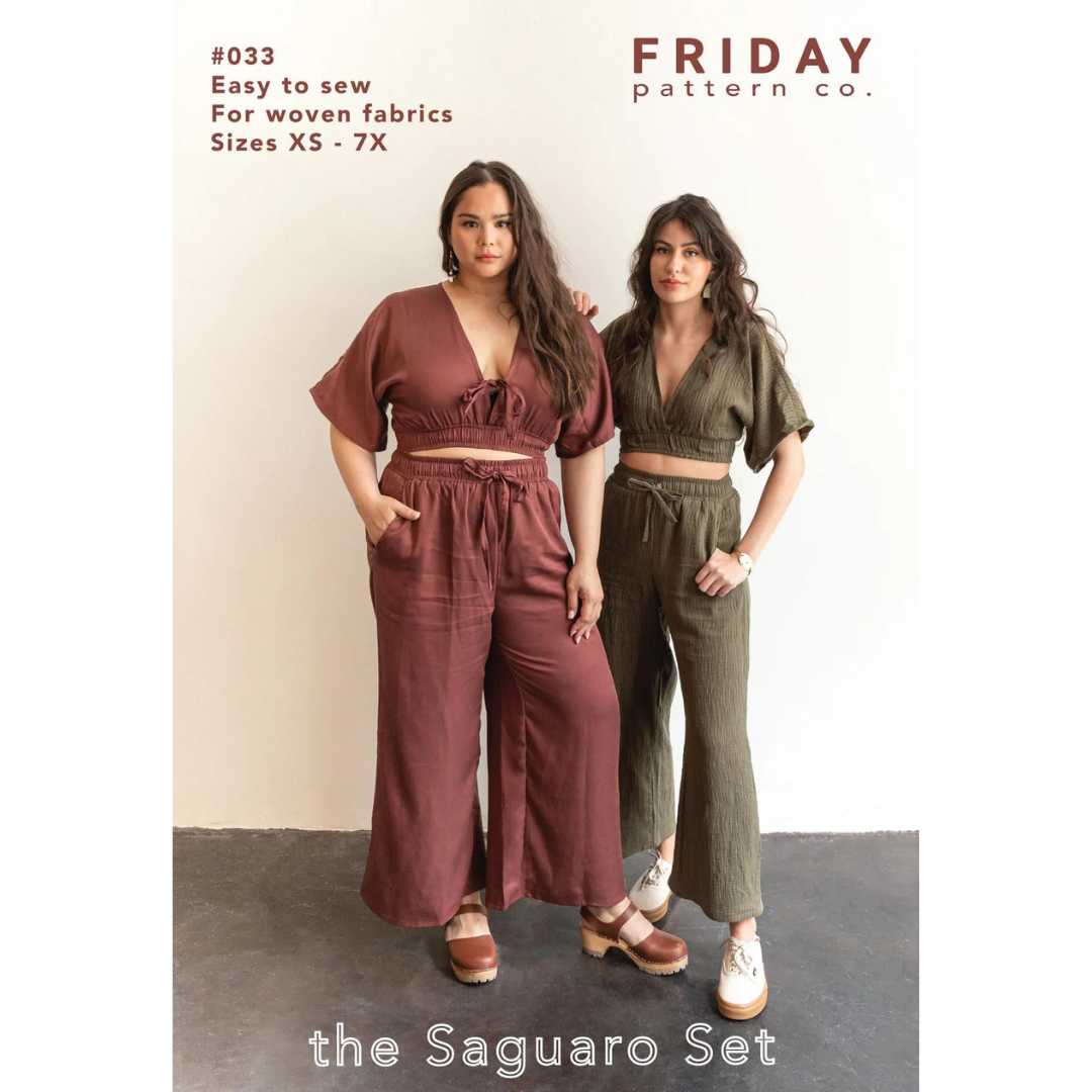 The Saguaro Set - Top & Trouser Two Piece Sewing Pattern by Friday Pattern Co.
