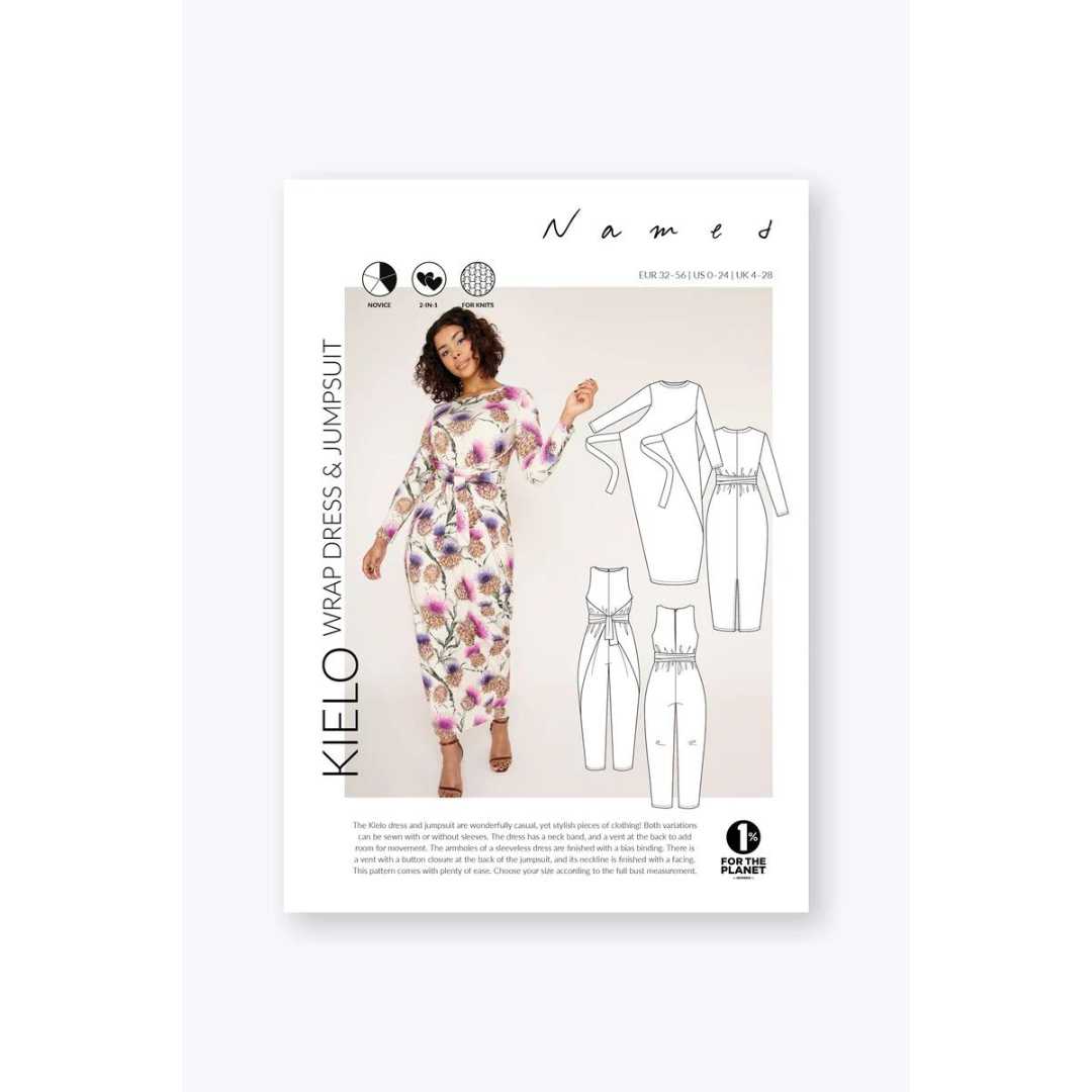Kielo Wrap Dress & Jumpsuit Sewing Pattern by Named Clothing