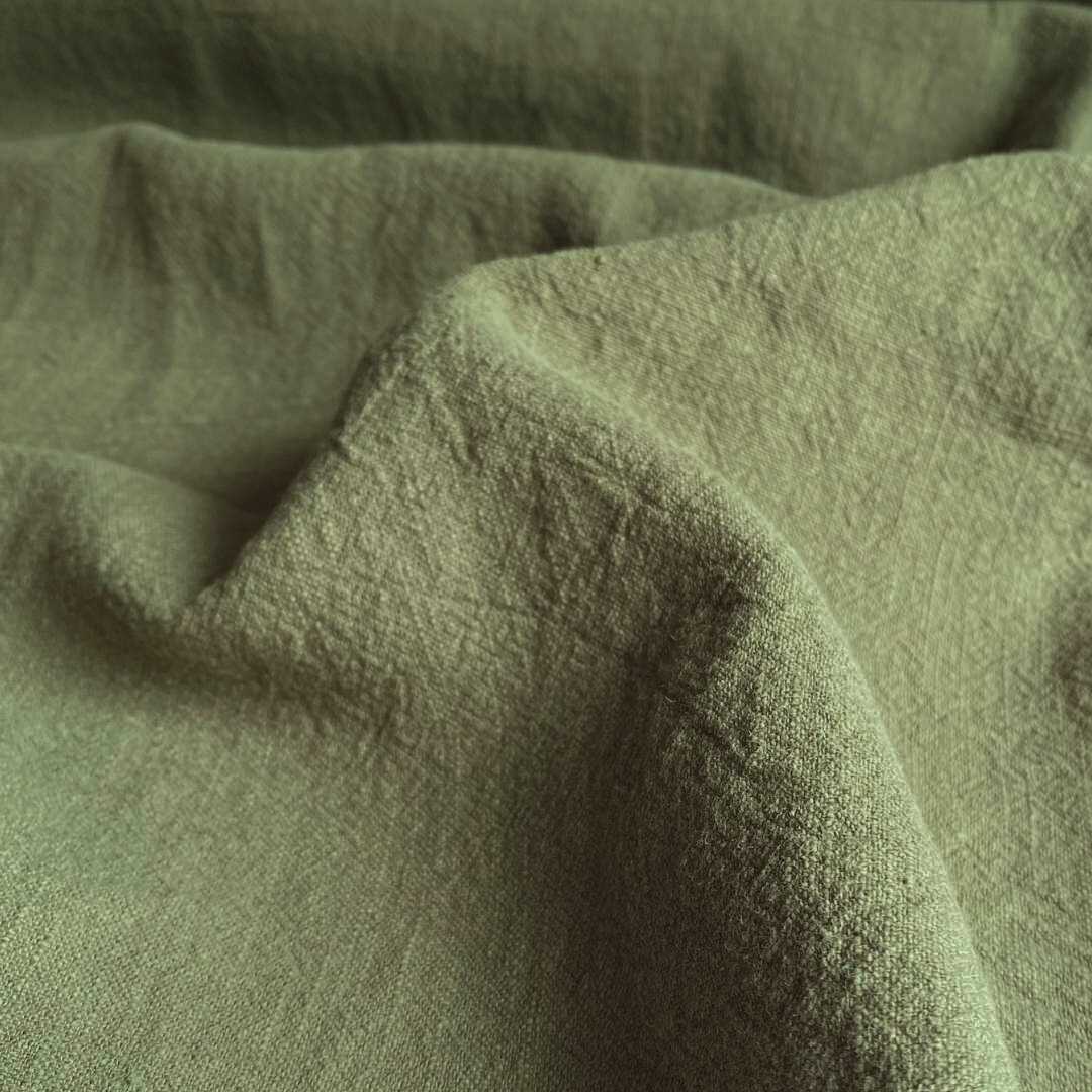 Stonewashed Linen Fabric - Cactus - Priced per 0.5 metre