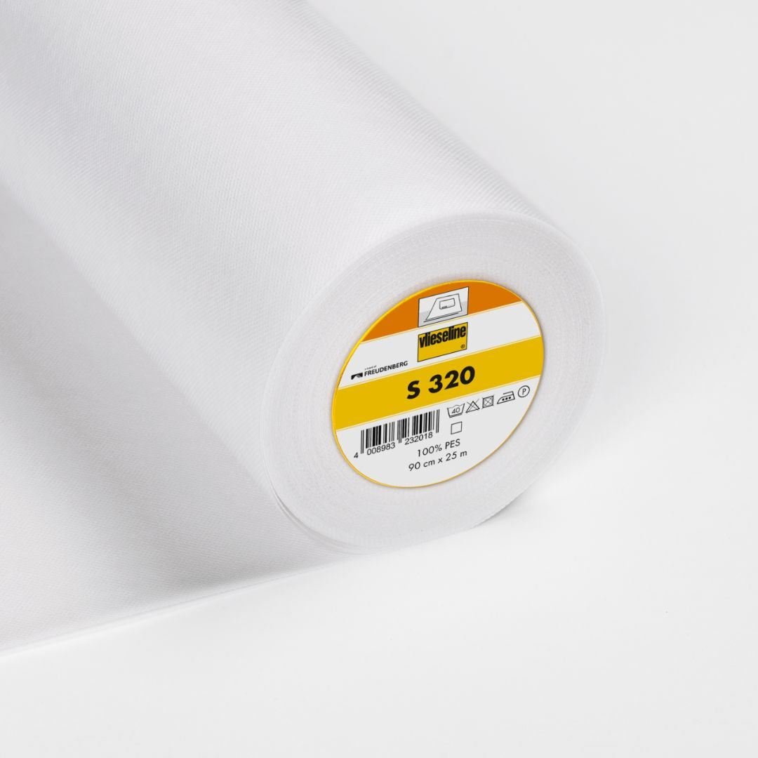 Vlieseline - S320 Soft Flexible Fusible Interfacing - White - 1 metre